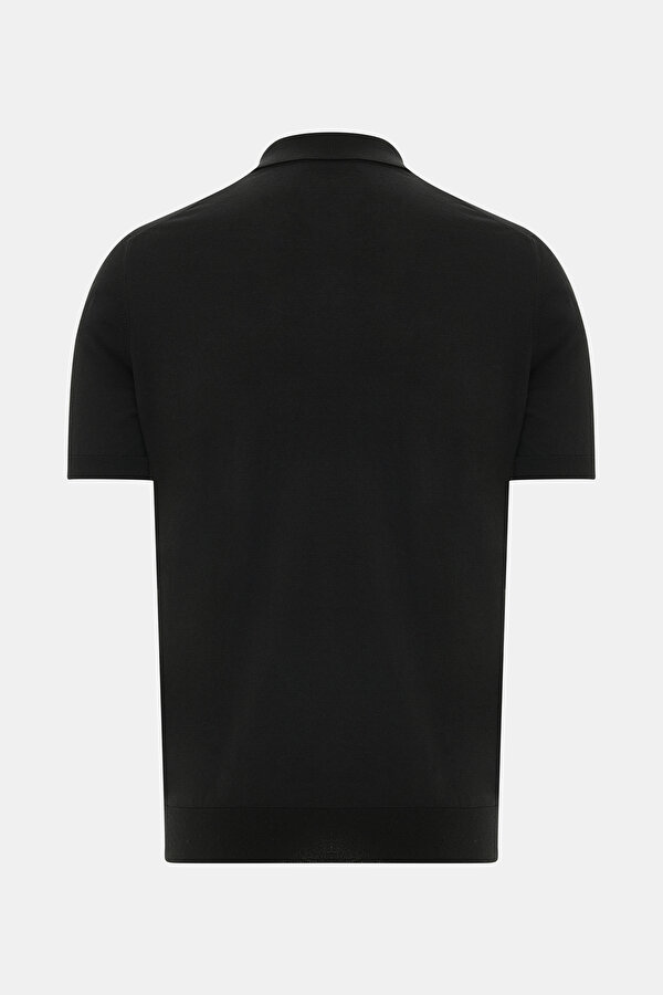 SİYAH POLO YAKA KISA KOLLU T-SHIRT 2