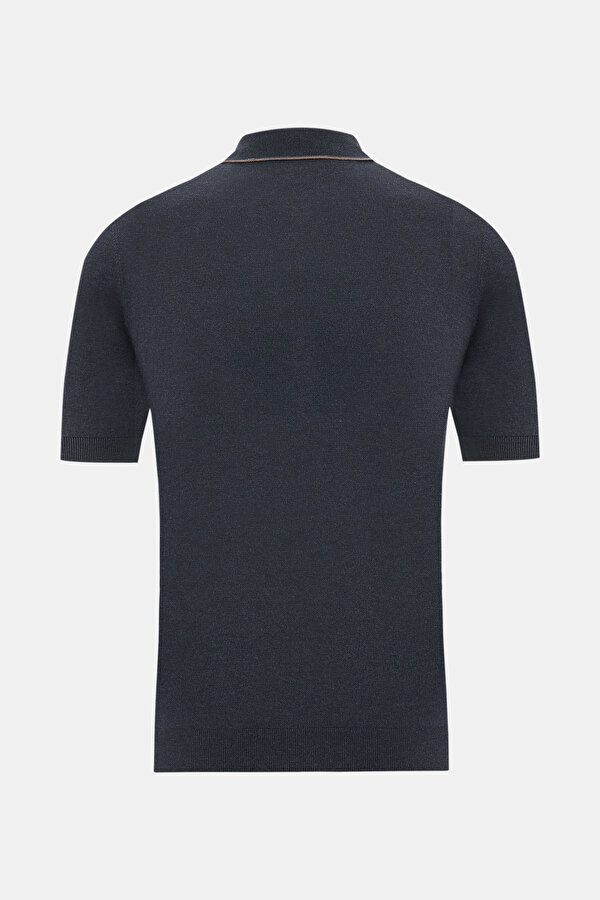LACİVERT POLO YAKA KISA KOLLU T-SHIRT 2