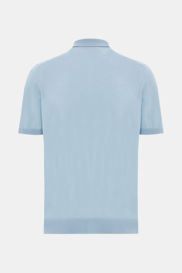AÇIK MAVİ POLO YAKA KISA KOLLU T-SHIRT 2