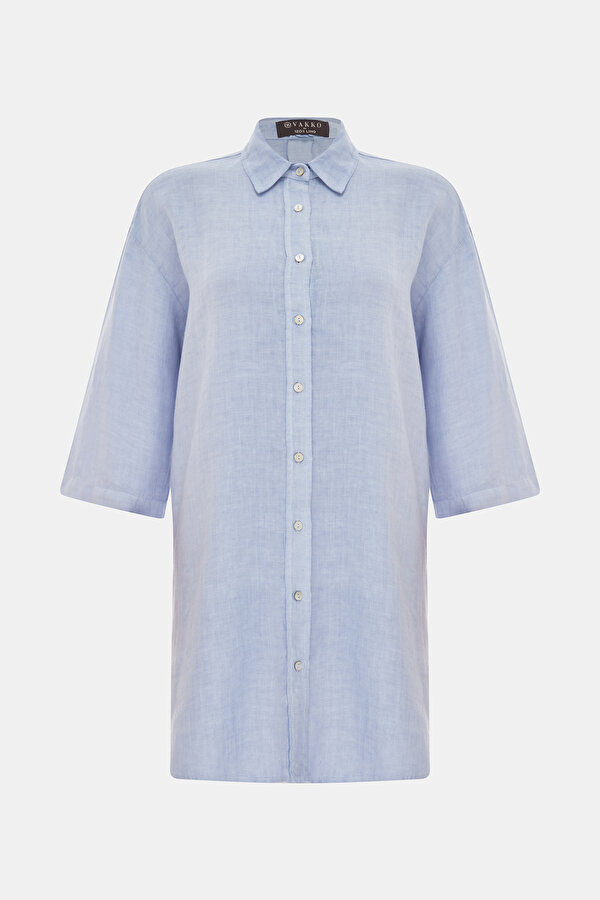 BLUE 3/4 SLEEVES SHIRT 7