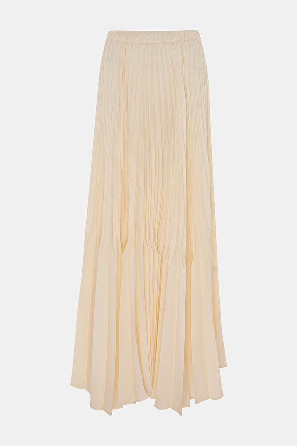 CREAM PLISSE SKIRT 6
