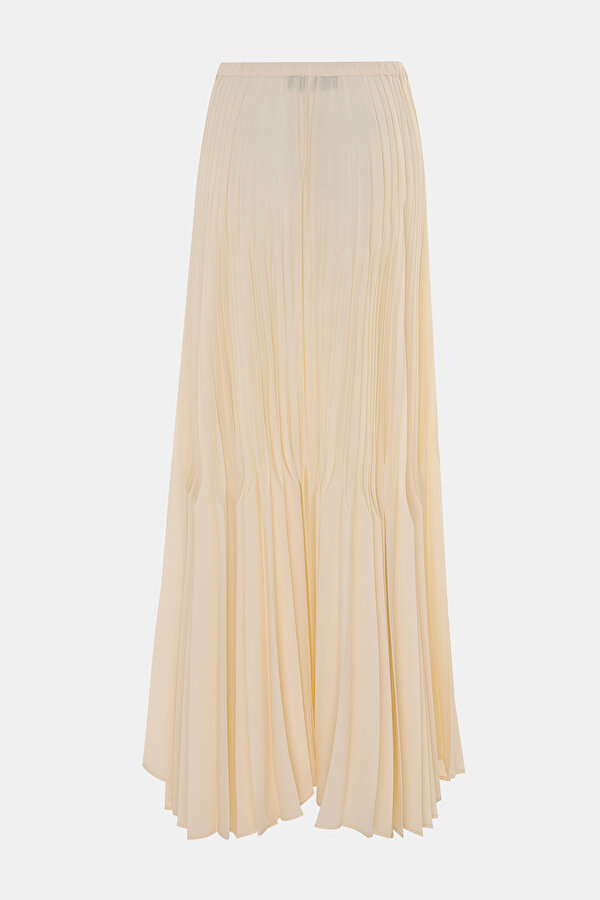 CREAM PLISSE SKIRT 7