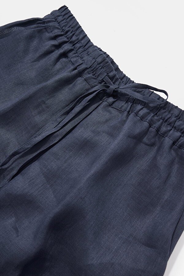 NAVY BLUE STRAIGHT CUT TROUSERS 6
