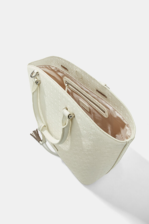 CREAM MONOGRAM BAG 7