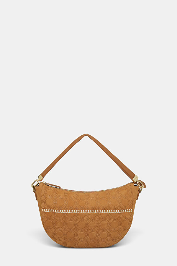 ECRU MONOGRAM LEATHER BAG