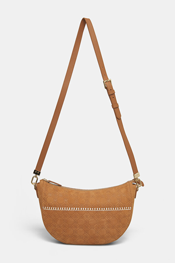 ECRU MONOGRAM LEATHER BAG 2