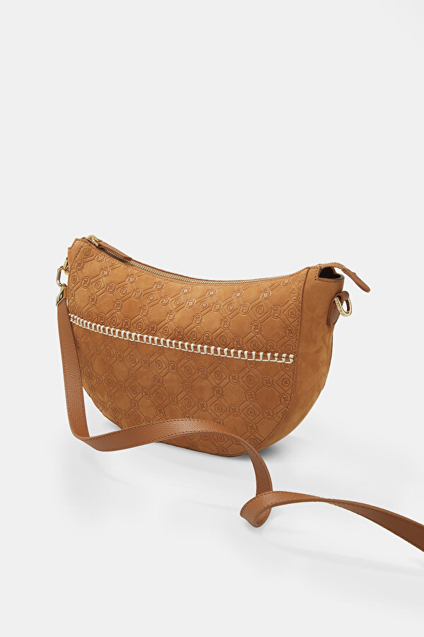 ECRU MONOGRAM LEATHER BAG 6