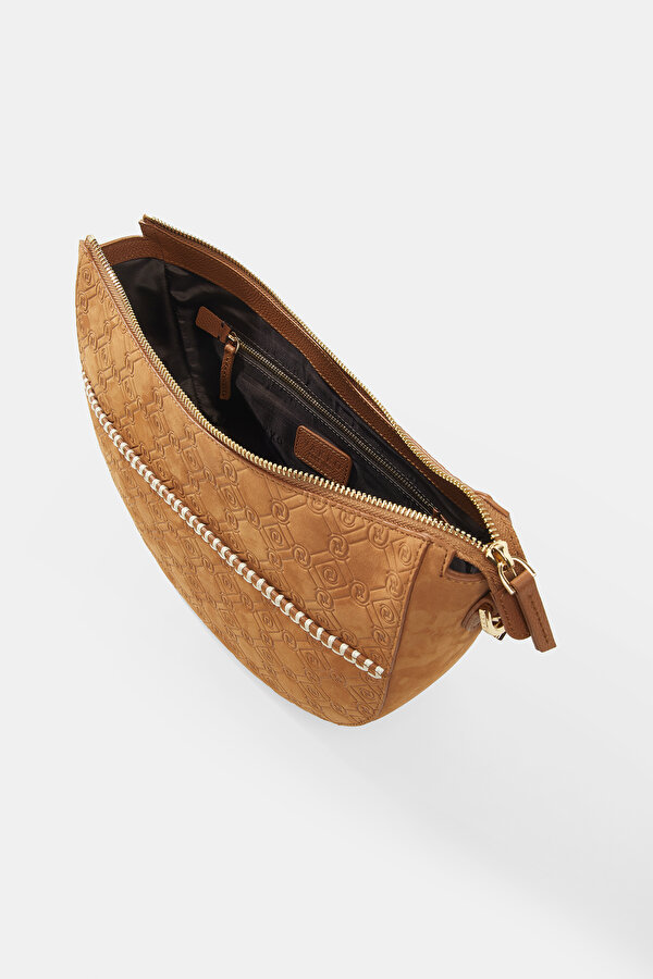 ECRU MONOGRAM LEATHER BAG 7