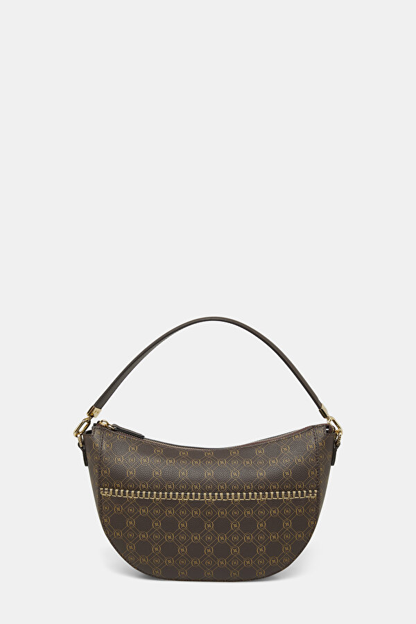 BEIGE MONOGRAM LEATHER BAG