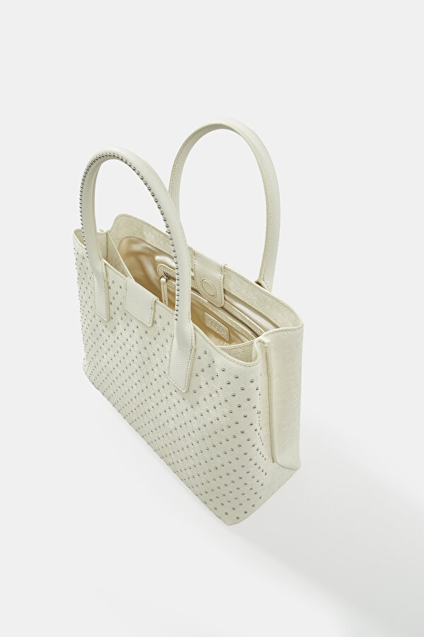 CREAM MONOGRAM BAG 7