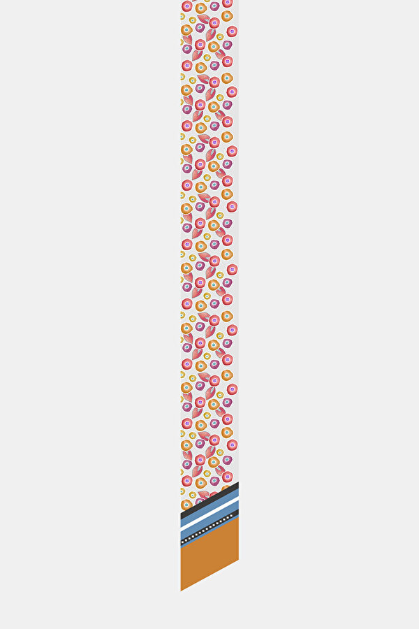 BLACK FLORAL PATTERN TWILL FOULARD 2