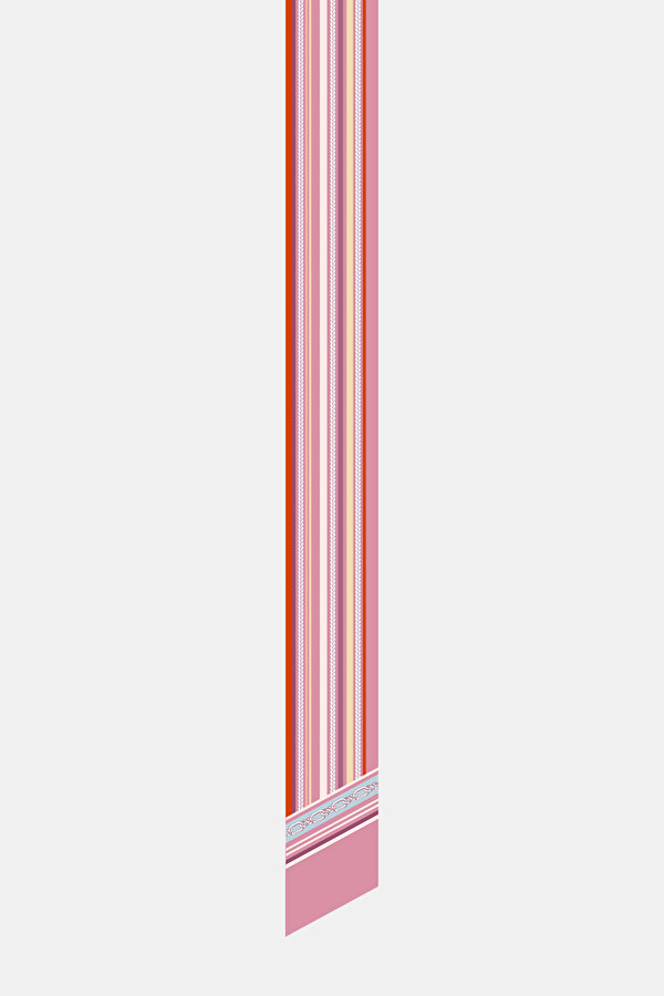 PINK LOCKSTITCH TWILL FOULARD 2