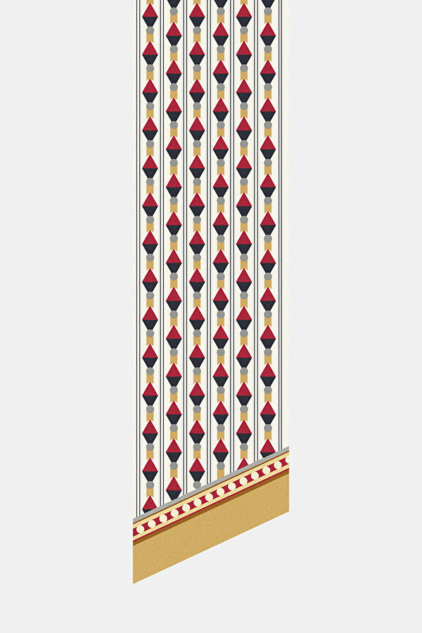 CAMEL GEOMETRIC DESIGN TWILL FOULARD 2