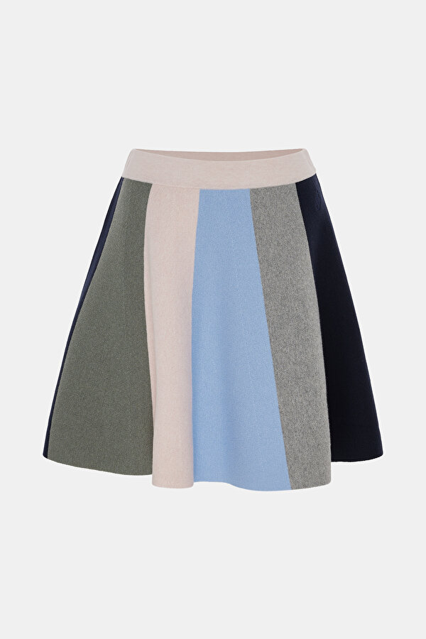 LIGHT PINK STRIPED PATTERNED SKIRT