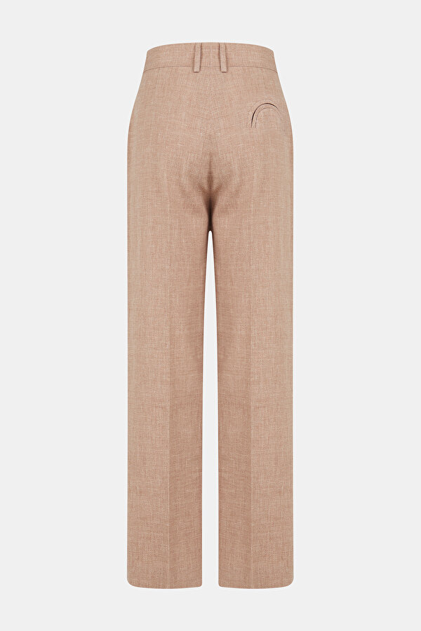LIGHT PINK STRAIGHT CUT LINEN TROUSERS 2
