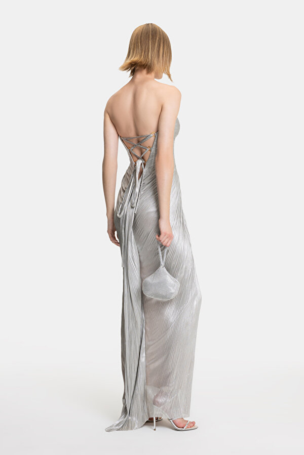 SILVER SLEEVELESS DRESS 2