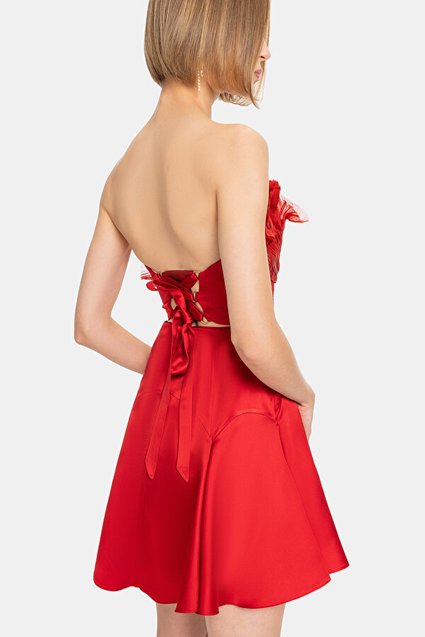 RED SLEEVELESS DRESS 7