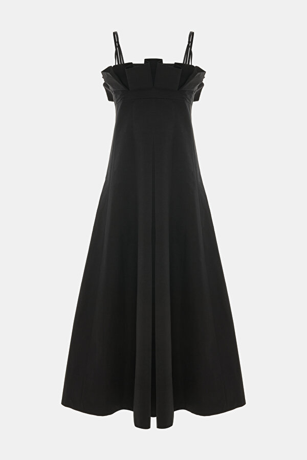 BLACK MIDI DRESS