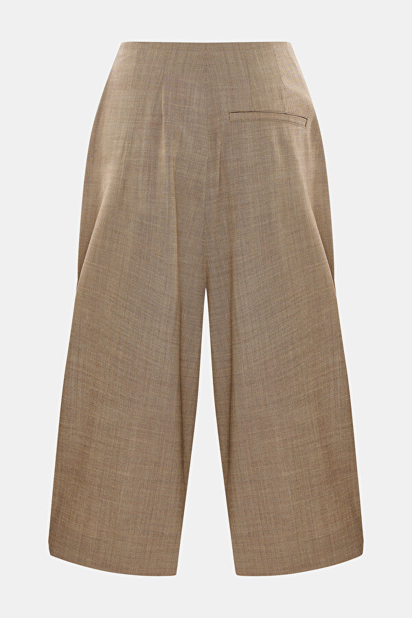 CLOSE FIT BROWN STRAIGHT CUT TROUSERS 2