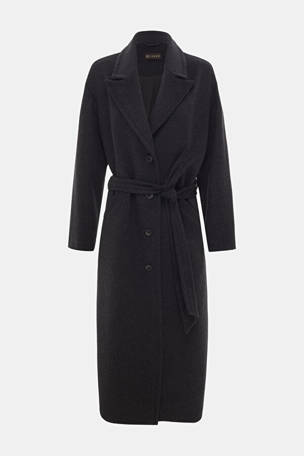 ANTHRACITE WOOL OVERCOAT