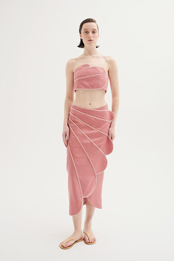 POWDER LINEN SKIRT