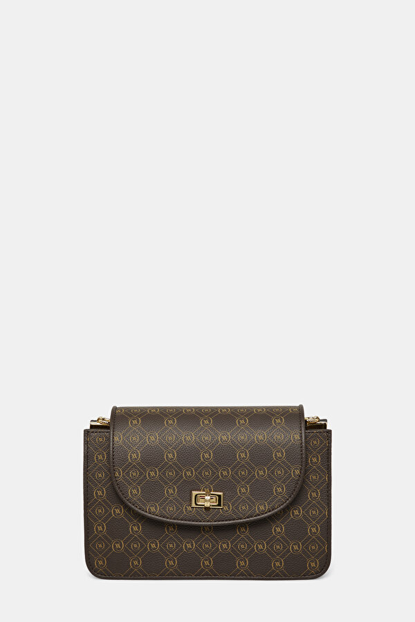 BEIGE MONOGRAM LEATHER BAG 2