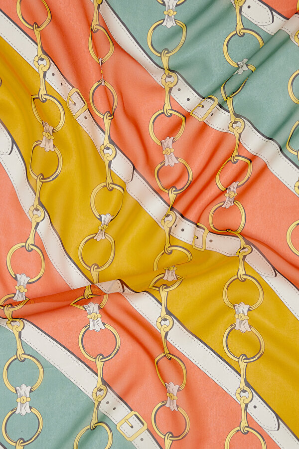 DARK YELLOW OBJECT DESIGN VOILE SHAWL 2
