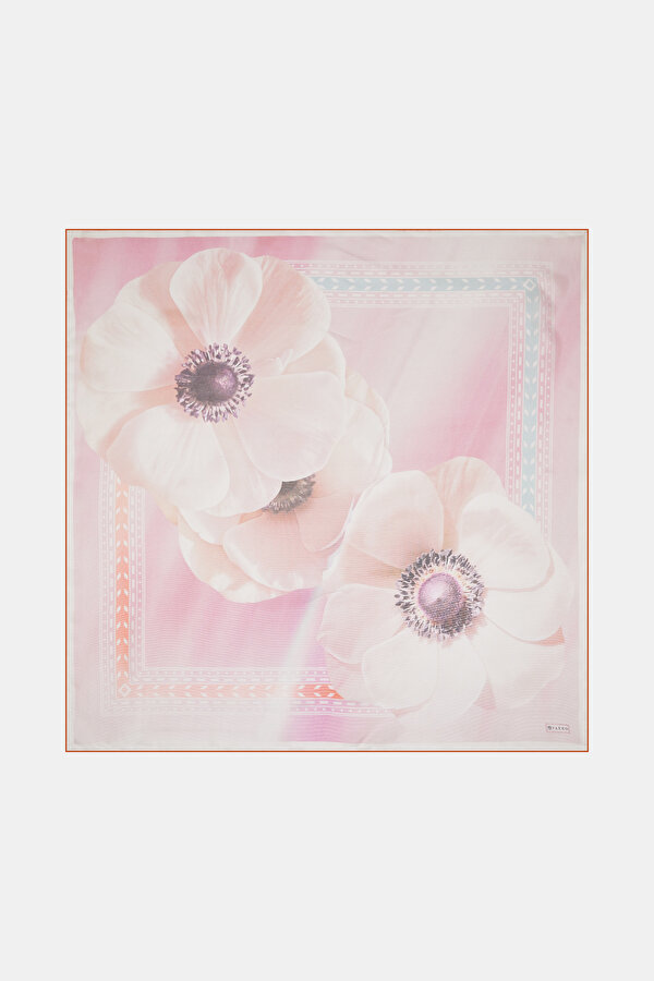 PINK FLORAL PATTERN  SCARF