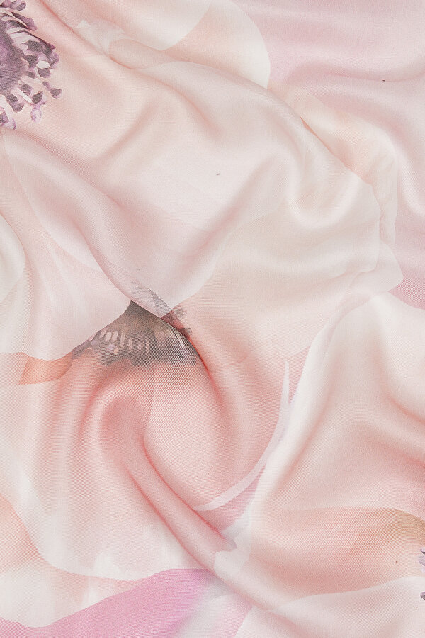 PINK FLORAL PATTERN  SCARF 2