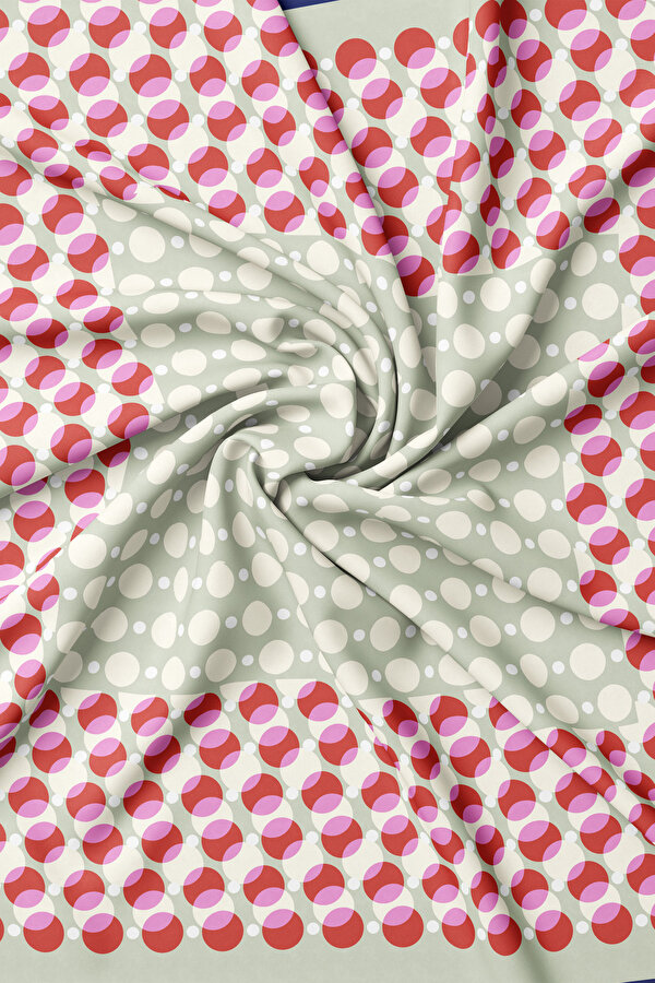 LIGHT GREEN GEOMETRIC DESIGN TWILL GAVROŞ 2