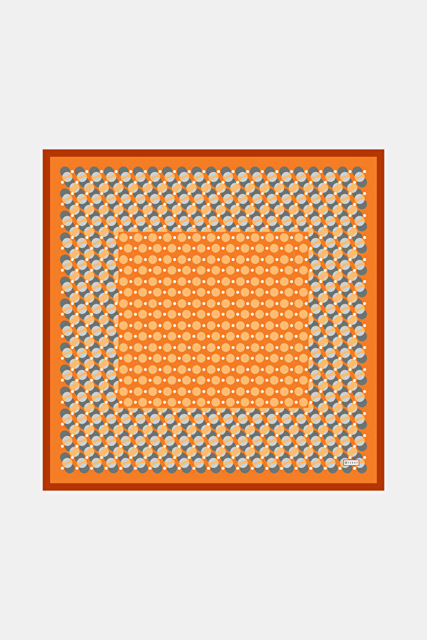 ORANGE GEOMETRIC DESIGN TWILL GAVROŞ