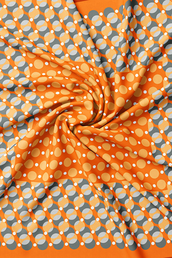 ORANGE GEOMETRIC DESIGN TWILL GAVROŞ 2