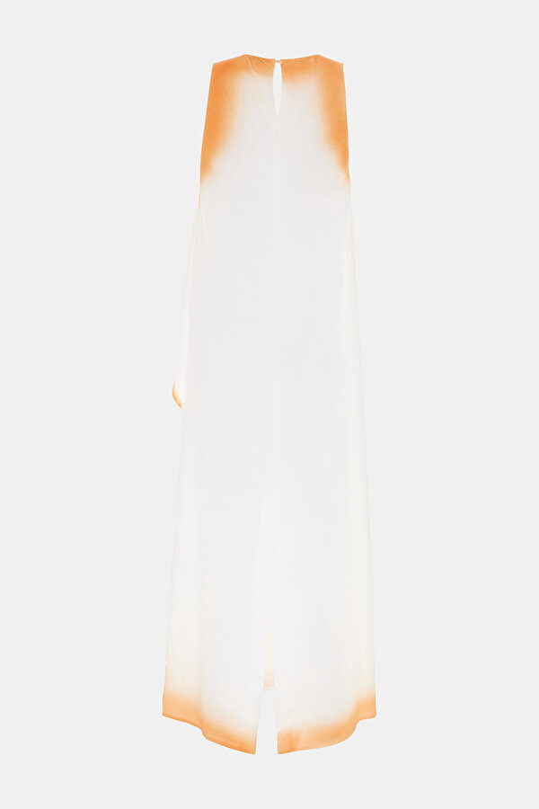 ORANGE SLEEVELESS DRESS 7