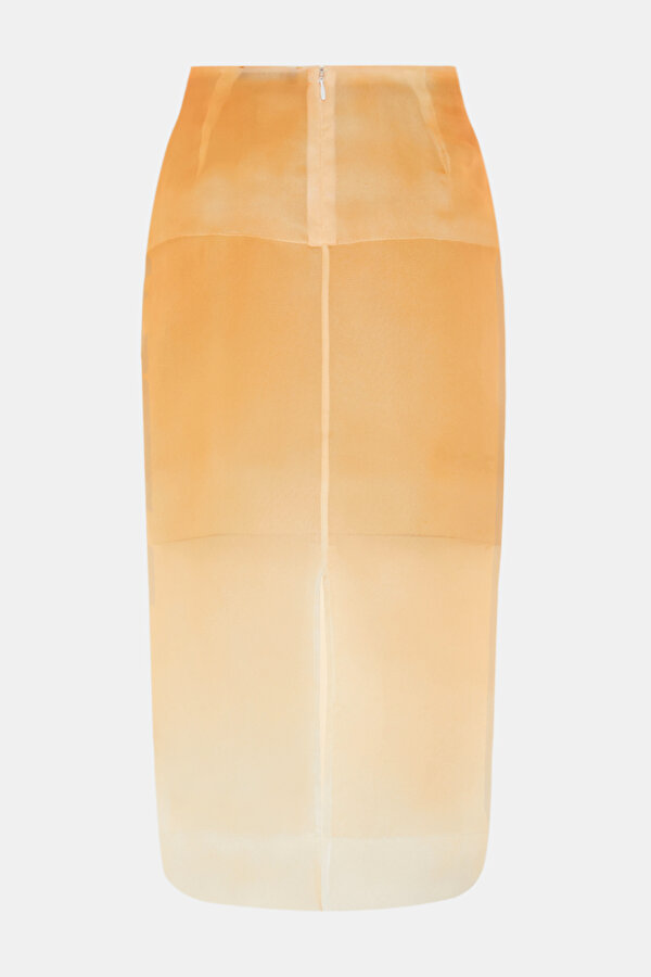 ORANGE MIDI SKIRT 6