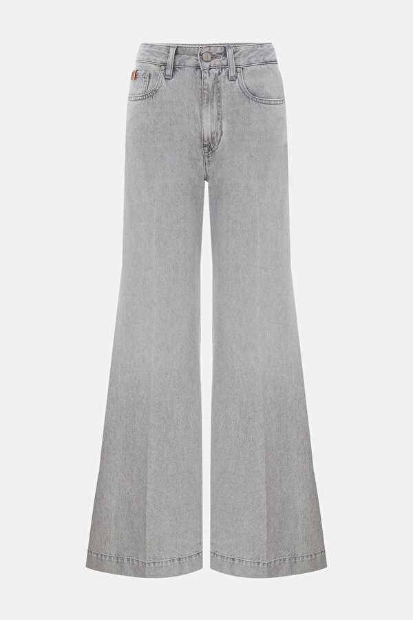 GRİ BOL PAÇA JEAN PANTOLON