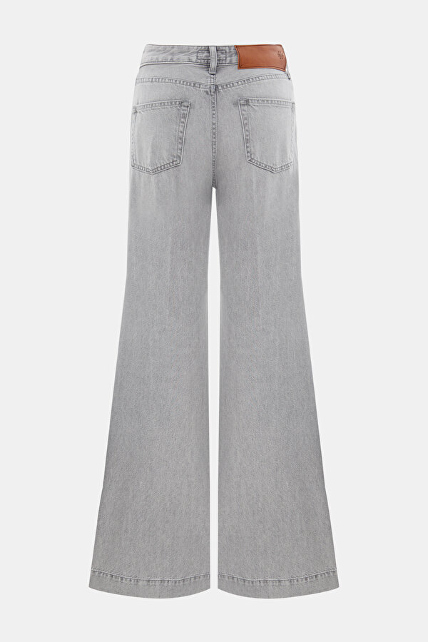 GRİ BOL PAÇA JEAN PANTOLON 2