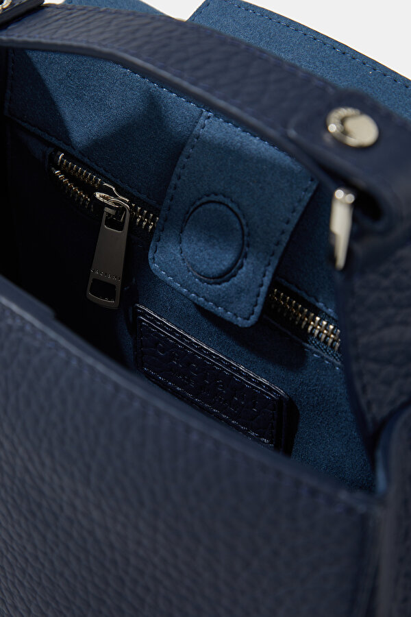 NAVY BLUE LEATHER BAG 7