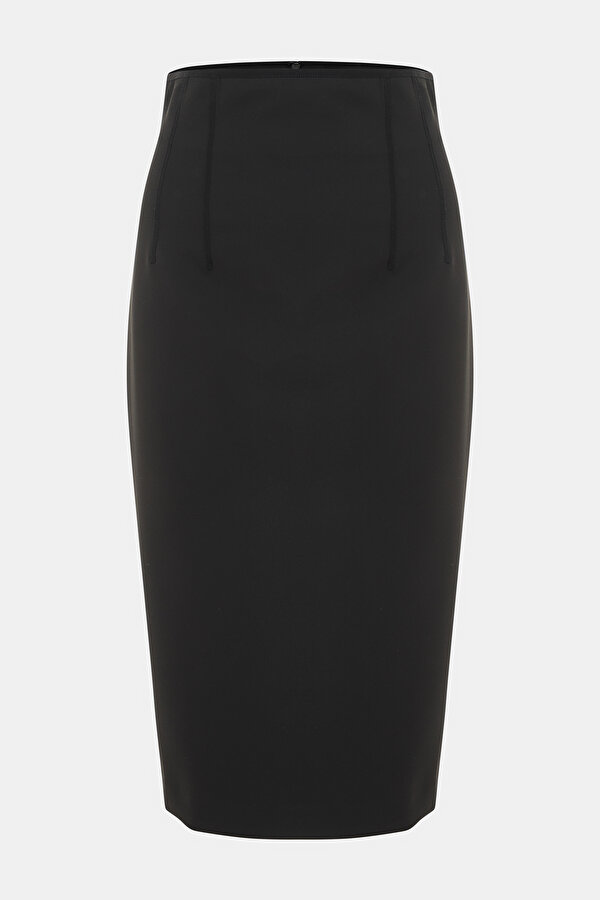 BLACK BELOW THE KNEE SKIRT