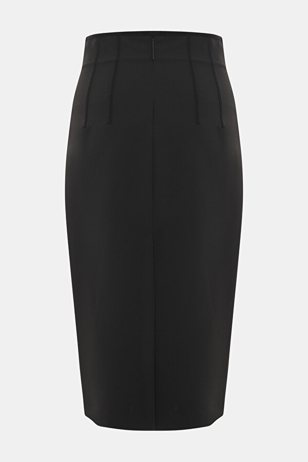 BLACK BELOW THE KNEE SKIRT 2
