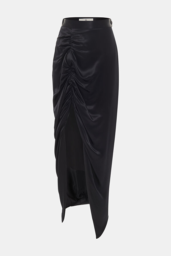 BLACK VISCOSE SKIRT