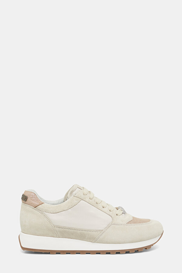 BEIGE LEATHER SNEAKER KADIN