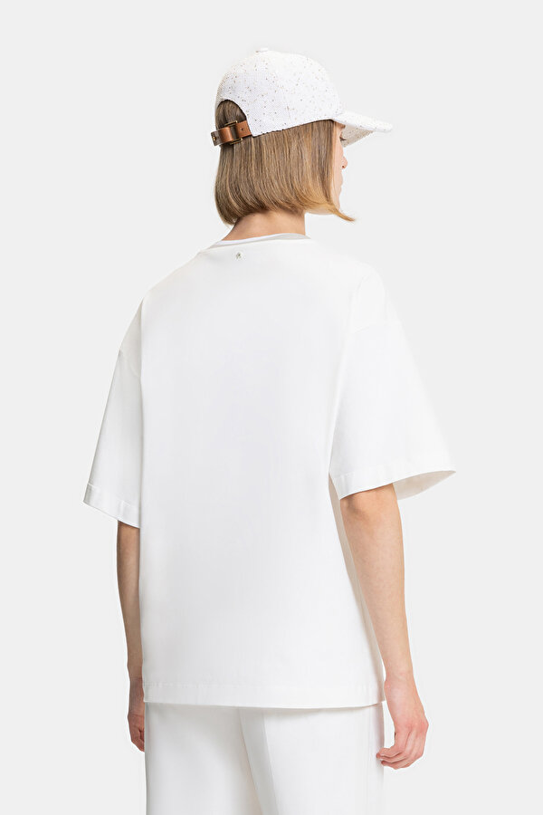 ECRU BASIC / ROUND NECKLINE SHORT SLEEVE TSHIRT 2