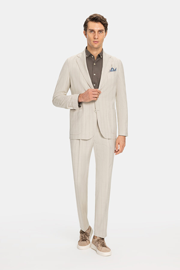 ECRU WOOL/SILK SUIT
