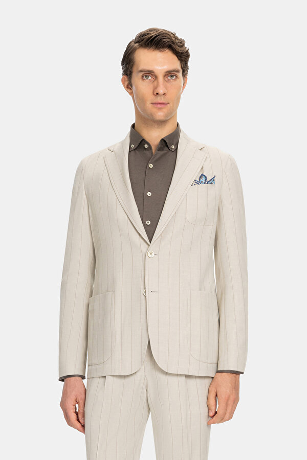 ECRU WOOL/SILK SUIT 6