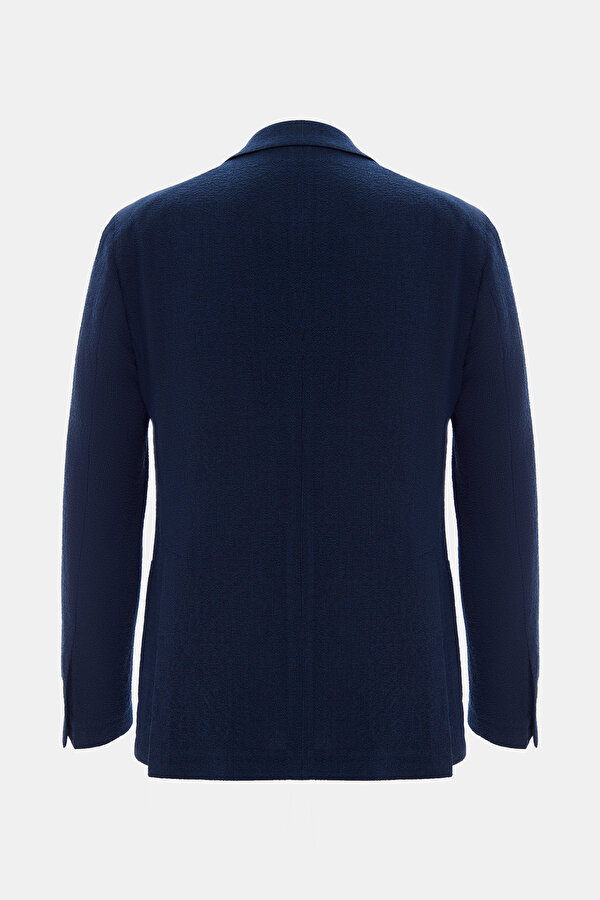 NAVY BLUE SURPLICE NECKLINE (CROSS-OVER NECKLINE) JACKET 7