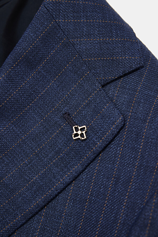 NAVY BLUE LINEN WOOL SUIT 12