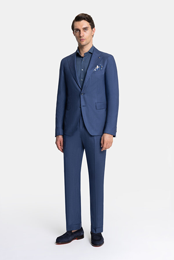 NAVY BLUE WOOL/SILK SUIT 6