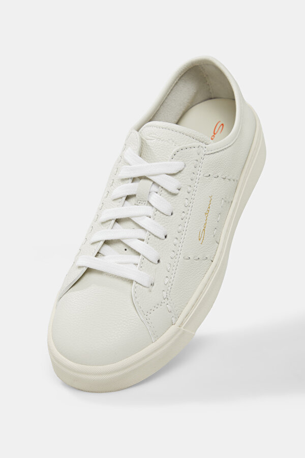 BEIGE LEATHER SNEAKER 6