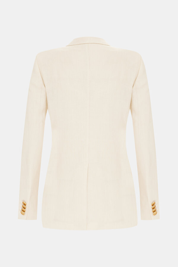 CREAM SURPLICE NECKLINE (CROSS-OVER NECKLINE) JACKET 7