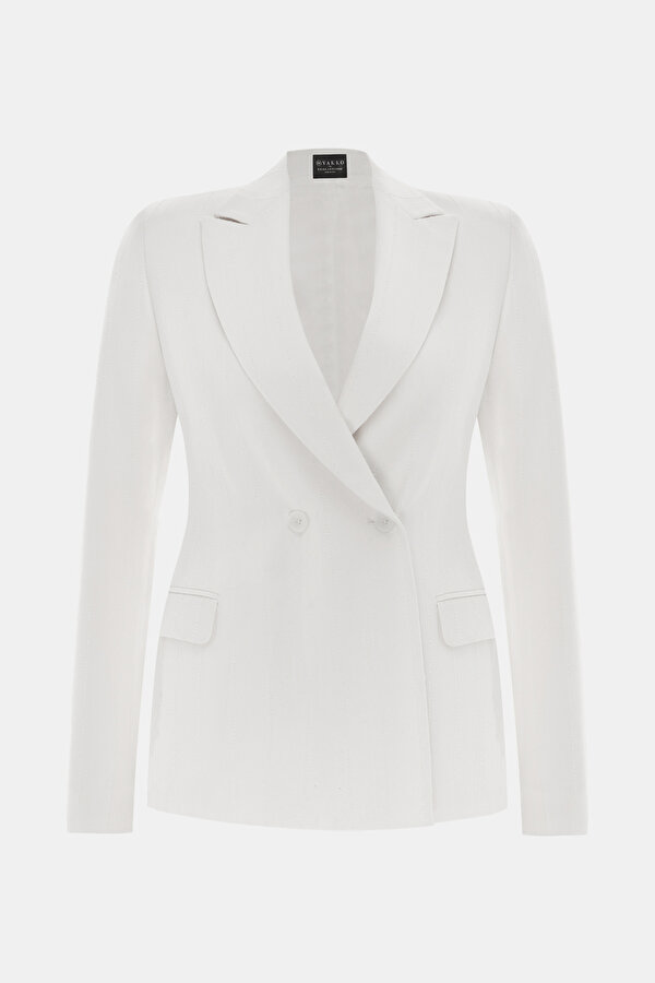 ECRU SURPLICE NECKLINE (CROSS-OVER NECKLINE) JACKET 6
